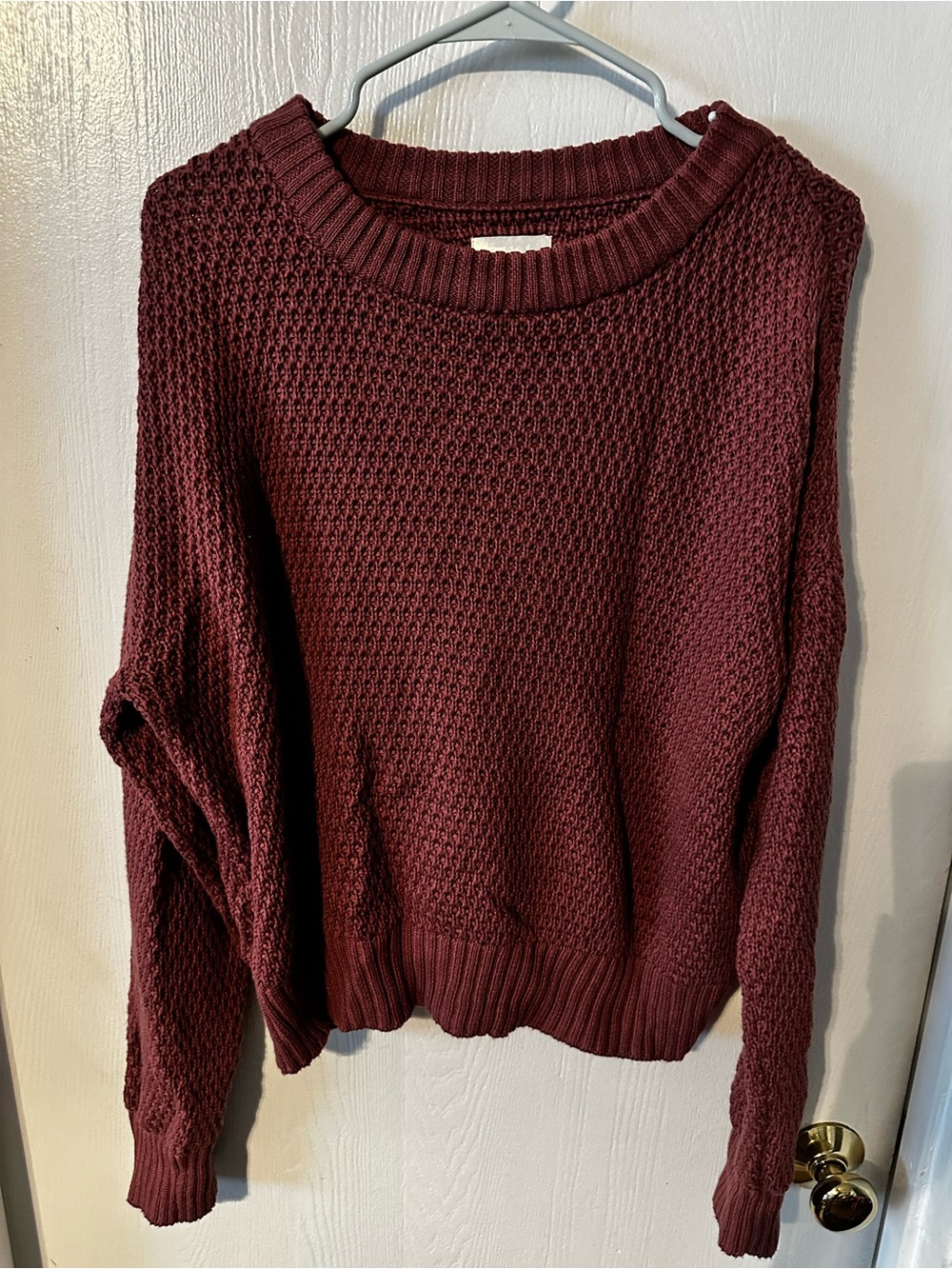 Pact Women's Marsala Honeycomb Knit Crew Sweater S - Picture 2 of 6